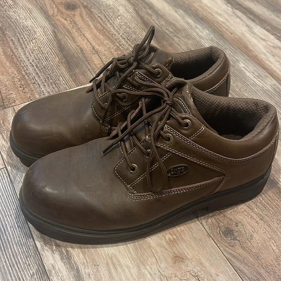 Lugs Casual Dress Shoes Boots Men’s Size 13 Upper Leather Brown Slip Resistant - Picture 3 of 6